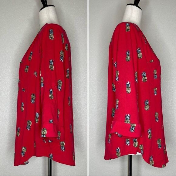 Torrid Harper Pineapple Print Pullover Top - Picture 5 of 13